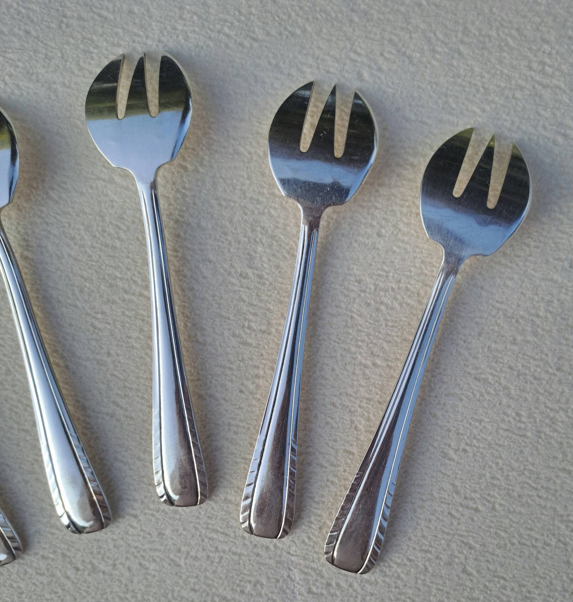 6 Art Deco oyster forks by Jean François Guillaumot