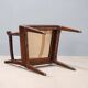 Antique walnut armchair with caned seat, Italy, 18th century