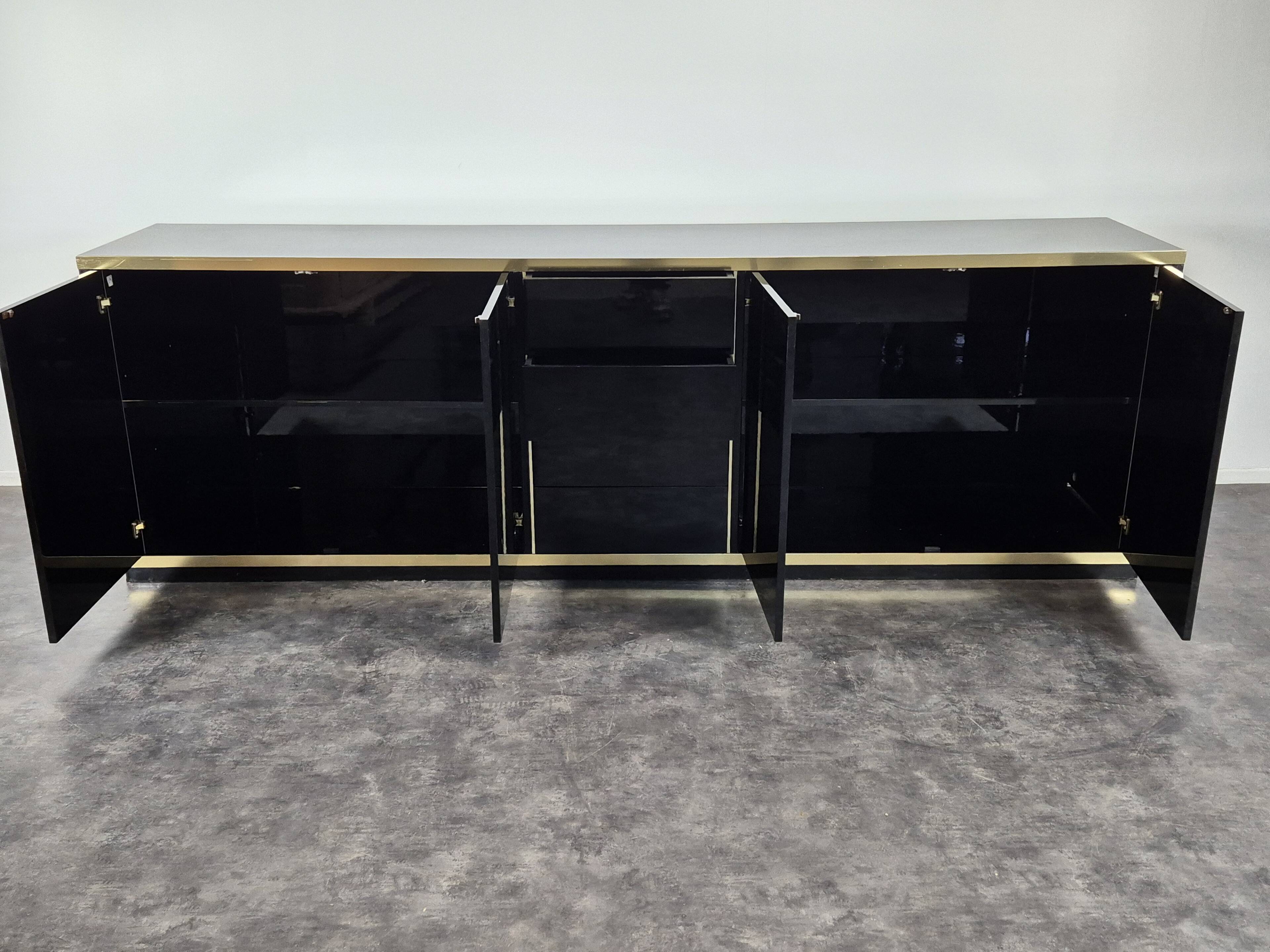 Black lacquered sideboard by Mario Sabot
