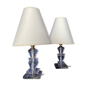 Baccarat - 2 Crystal bedside lamps