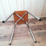 Vintage mint green formica and aluminum stool