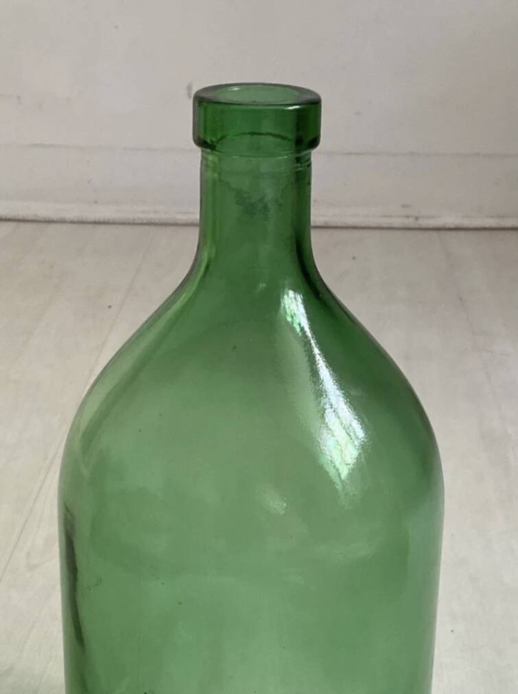 Dame jeanne vase vintage vert 5 litres