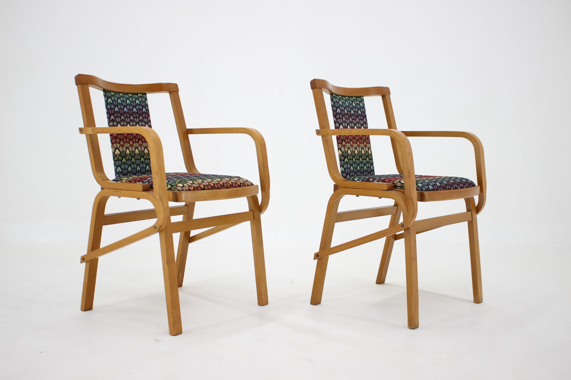 1970s Set of Two Rare Armchairs by Ton, Czechoslovakia