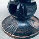 Handcrafted Low Stool in Carved Stained Wood, Africa, 1950s