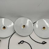 Enameled sheet metal pendant lights