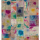 Tapis patchwork multicolore vintage 206 cm x 305 cm fait à la main anatolian vintage