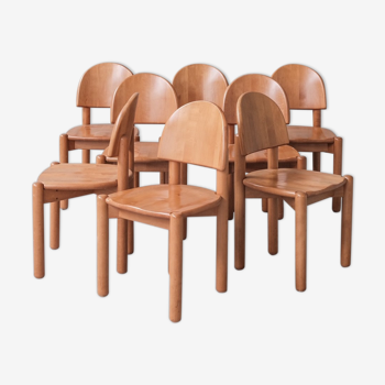 Pine mid-century dining chairs