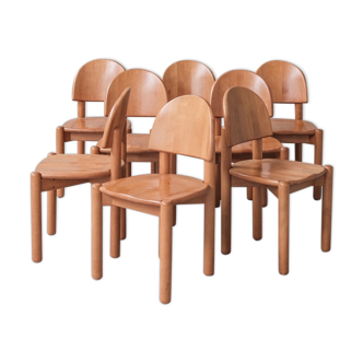 Pine mid-century dining chairs