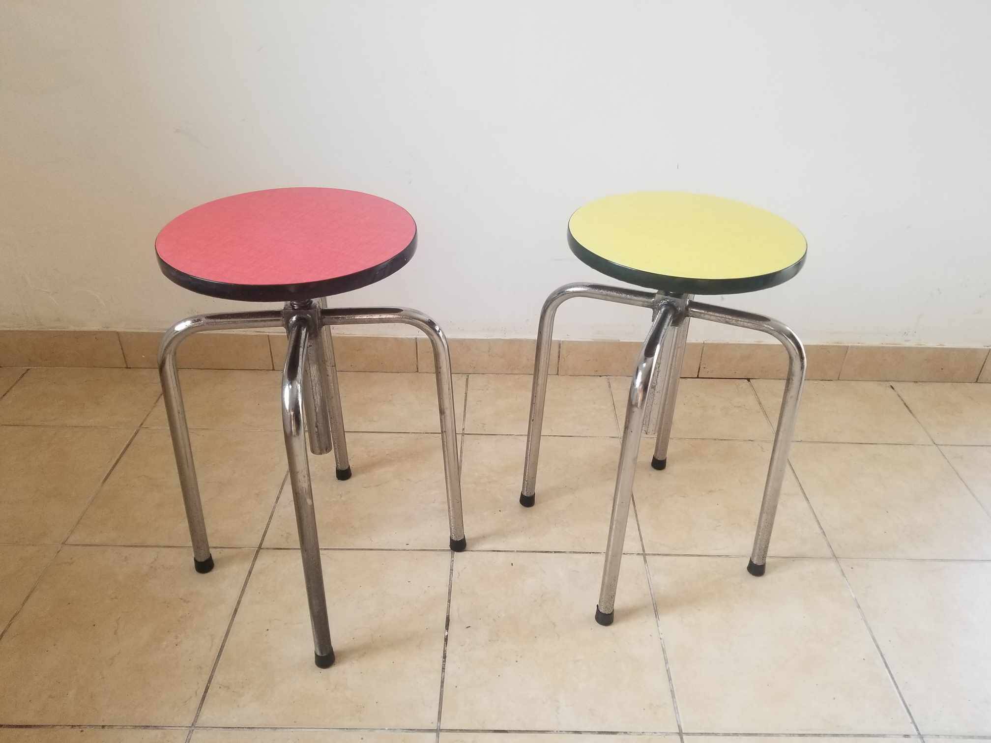 Set of two formica stools