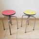 Lot de deux tabourets formica