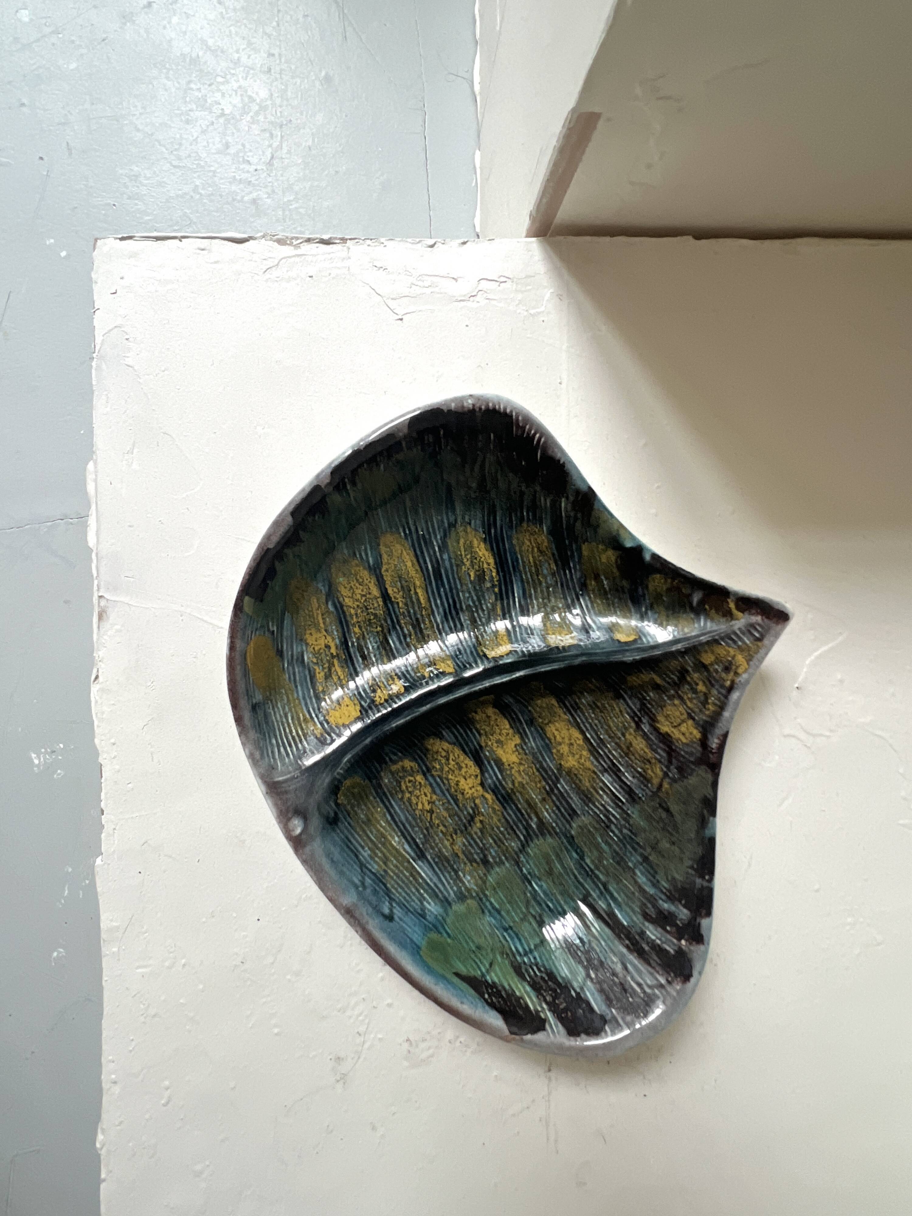 Enamelled ceramic pocket bowl – Vallauris / 1950s-70s