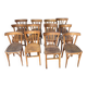 (Lot) 12 bistro chairs (light oak)
