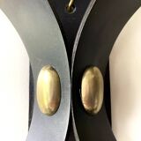Large brutalist wall lamp by Jean Perzel