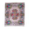 Tapis floral de boho de laine de merino fait à la main dans le métier à tisser, laine mérinos très douce colorée Roumanie 156x205cm