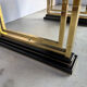 Vintage lacquer and brass dining table, 1970s