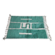 Authentic traditional green and white natural wool rug 150/250 cm