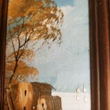 Wooden key box with landscape