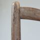 Antique wooden patinated travail populaire rope seat chair