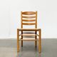 Scandinavian bench and chair set made of paper cord and oak from TS.