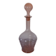 Pink transparent glass carafe with bubble cap