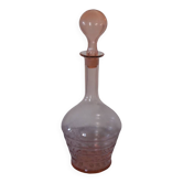 Carafe verre transparent rose capuchon bulle
