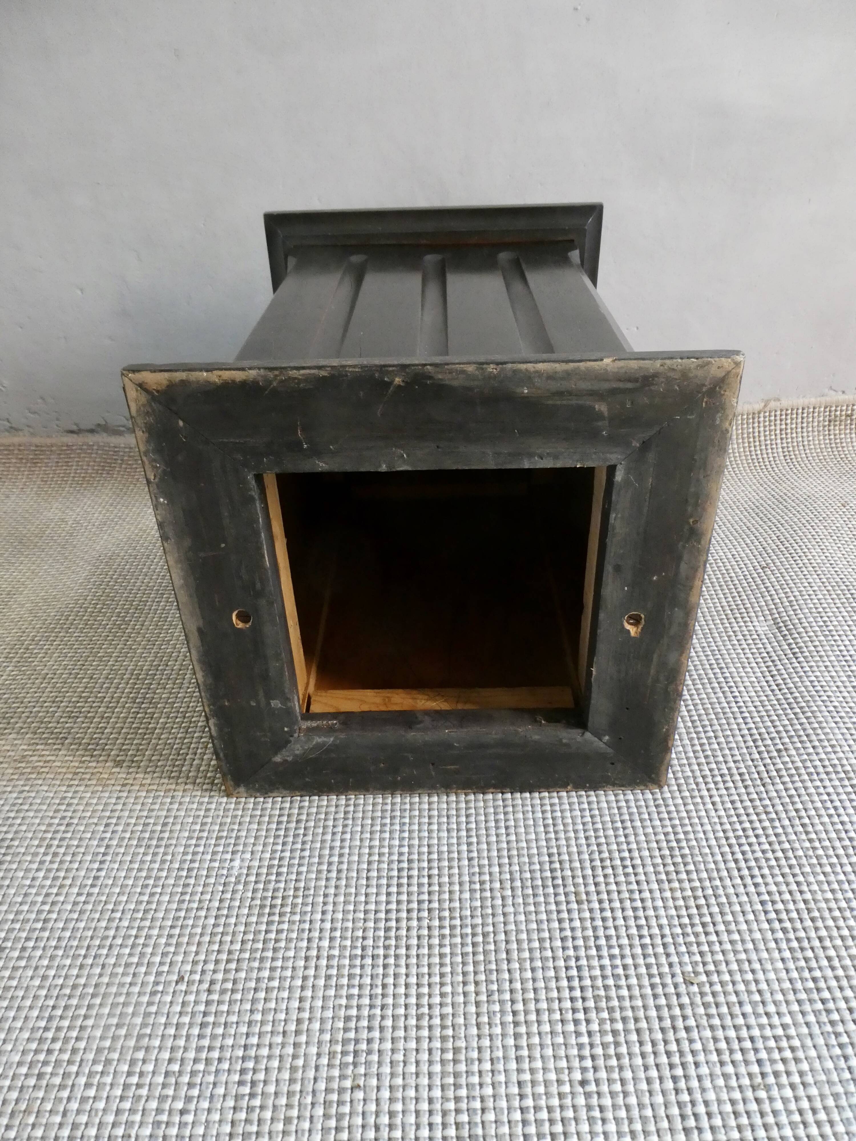 Napoleon III saddle column, blackened wood and bronze, 19th century