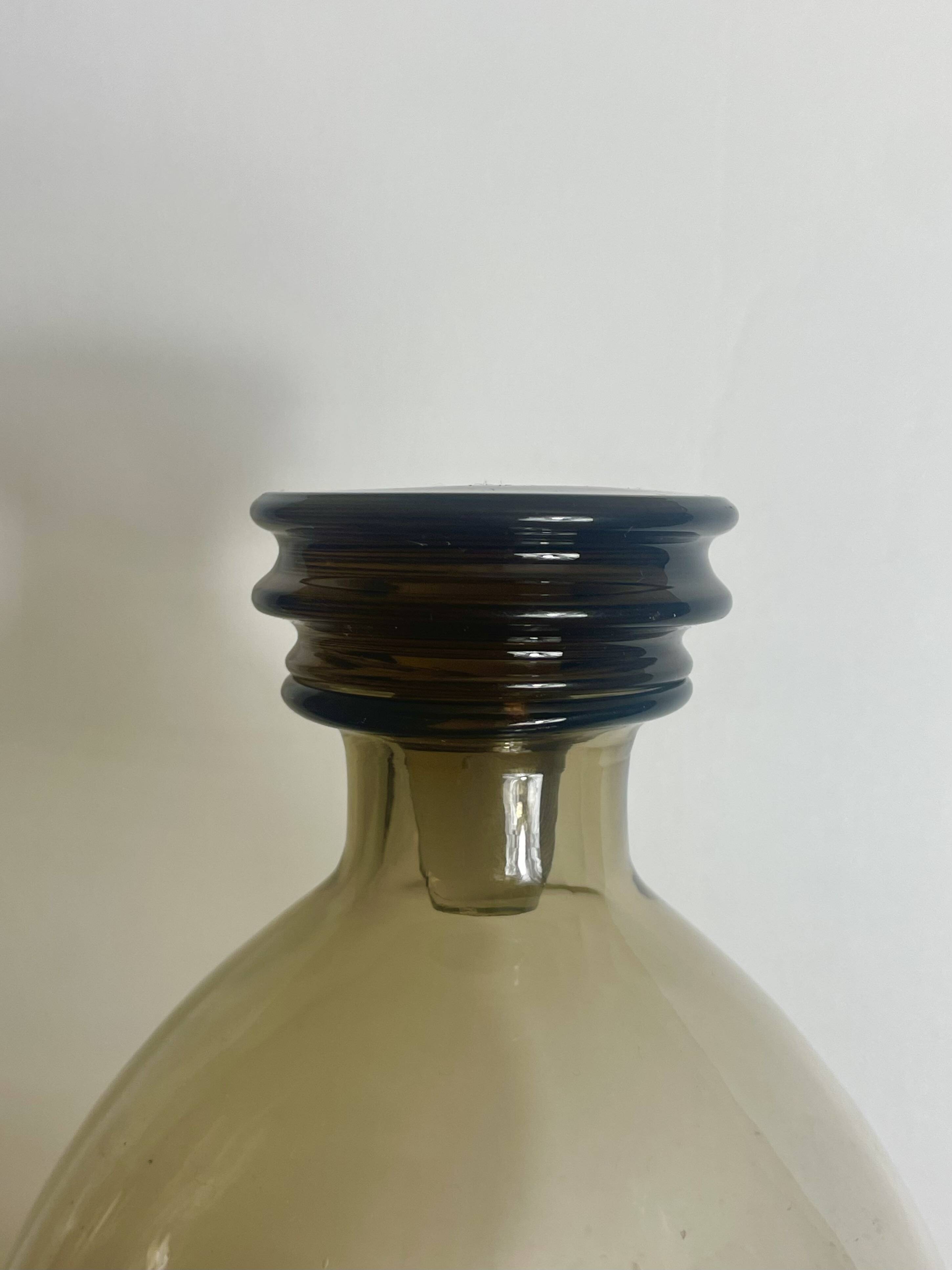 Art Deco smoked glass carafe