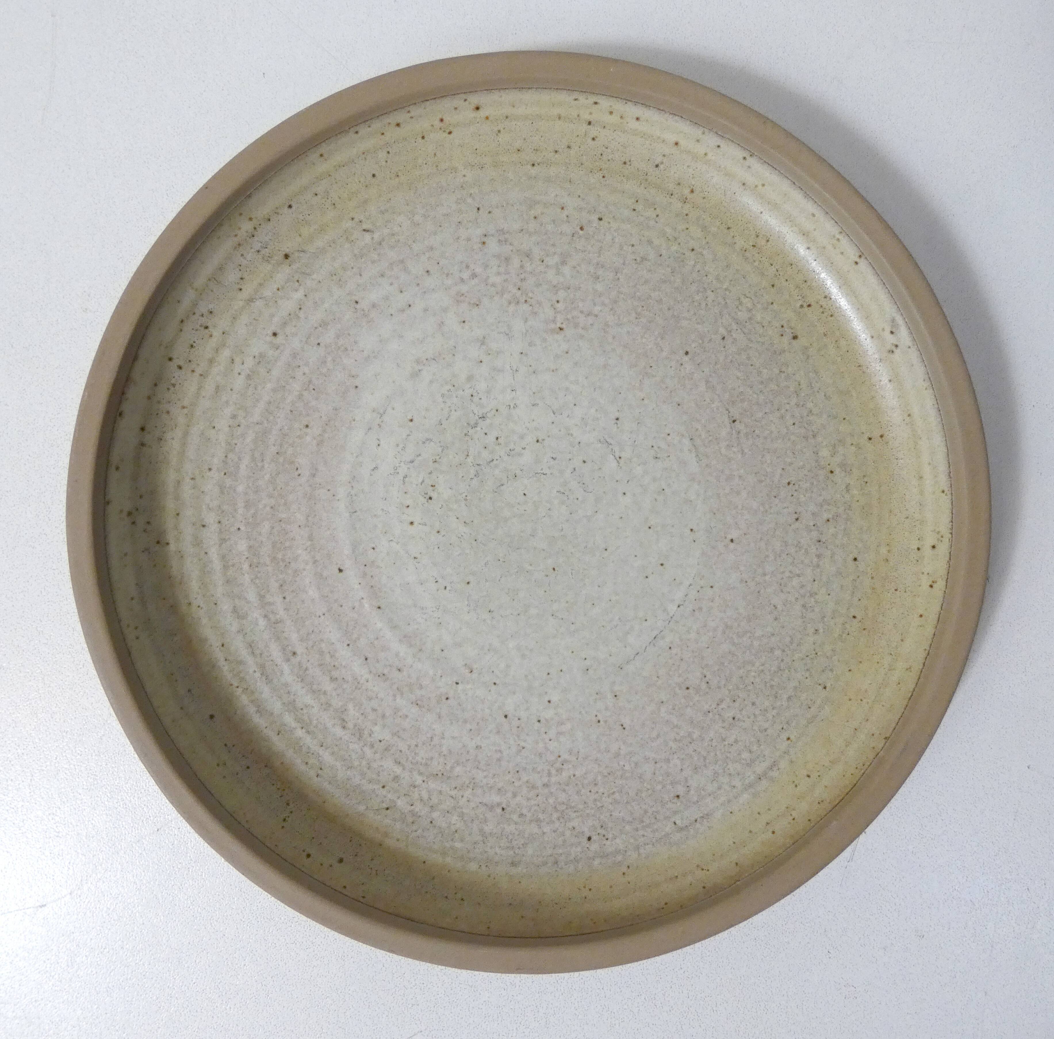 6 vintage stoneware dessert plates