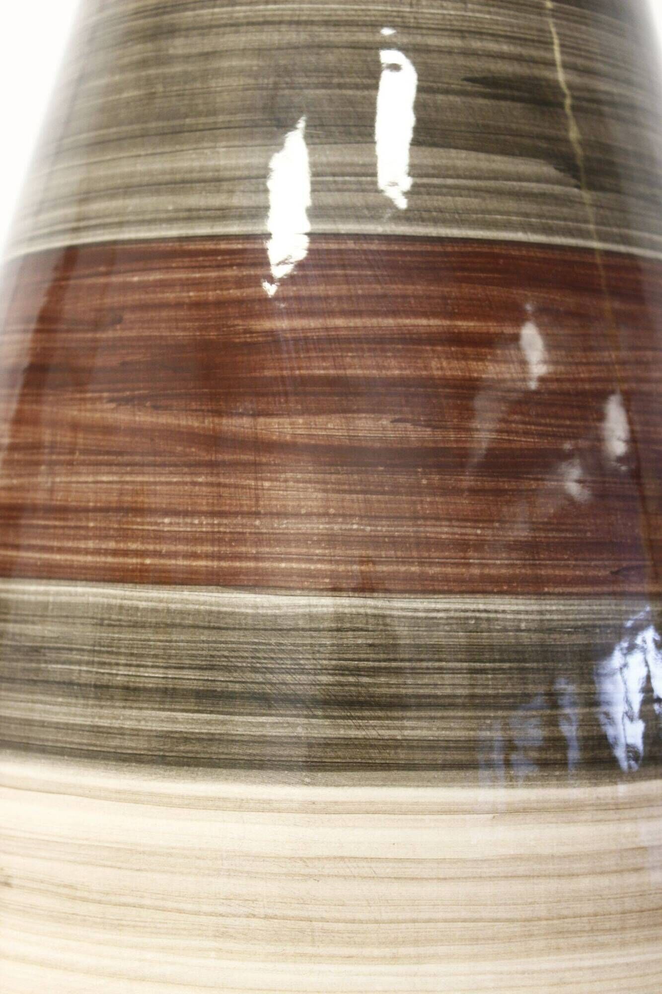 ceramic diabolo lamp base from Faïenceries de Charolles for Roche Bobois