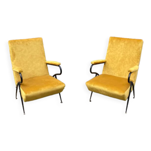 Paire de fauteuils années