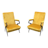Pair of armchairs 50 60s
