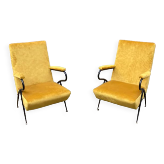 Pair of armchairs 50 60s