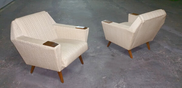 1/2 fauteuil  CLub scandinave esign Architectural  années 50 60 Danois