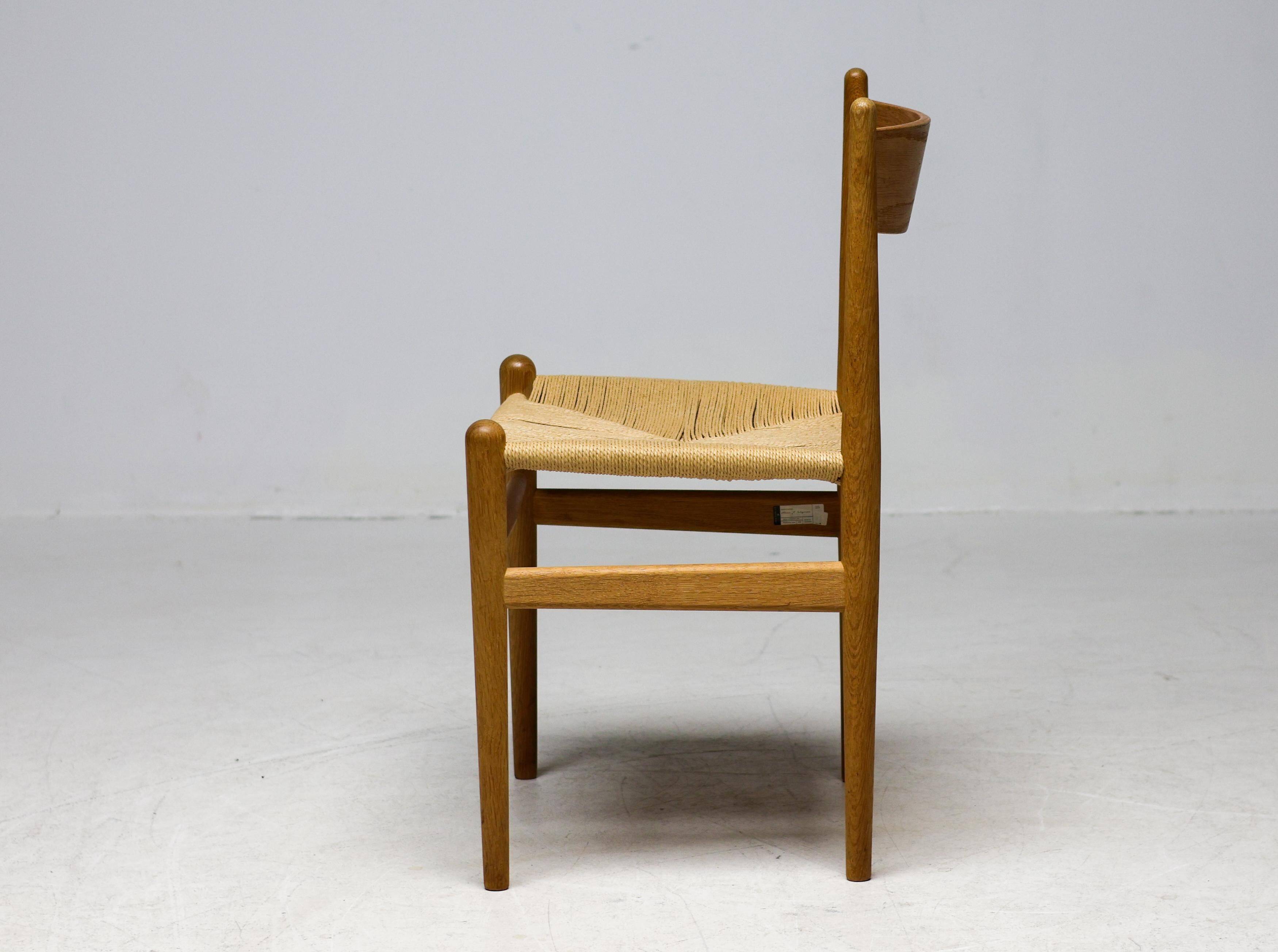 CH36 dining chair, matched, in soap-treated oak by Hans J. Wegner for Carl Hansen.