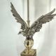 Pair of nickel eagle table lamps by Loevsky and Loevsky, 1970s