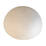 Plafonnier applique globe en verre blanc sablé années 70/80