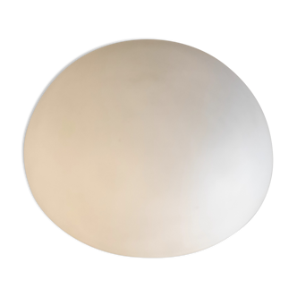 Plafonnier applique globe en verre blanc sablé années 70/80