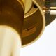 Glashütte Limburg ceiling lights brass and glass Germany 1970 labelled
