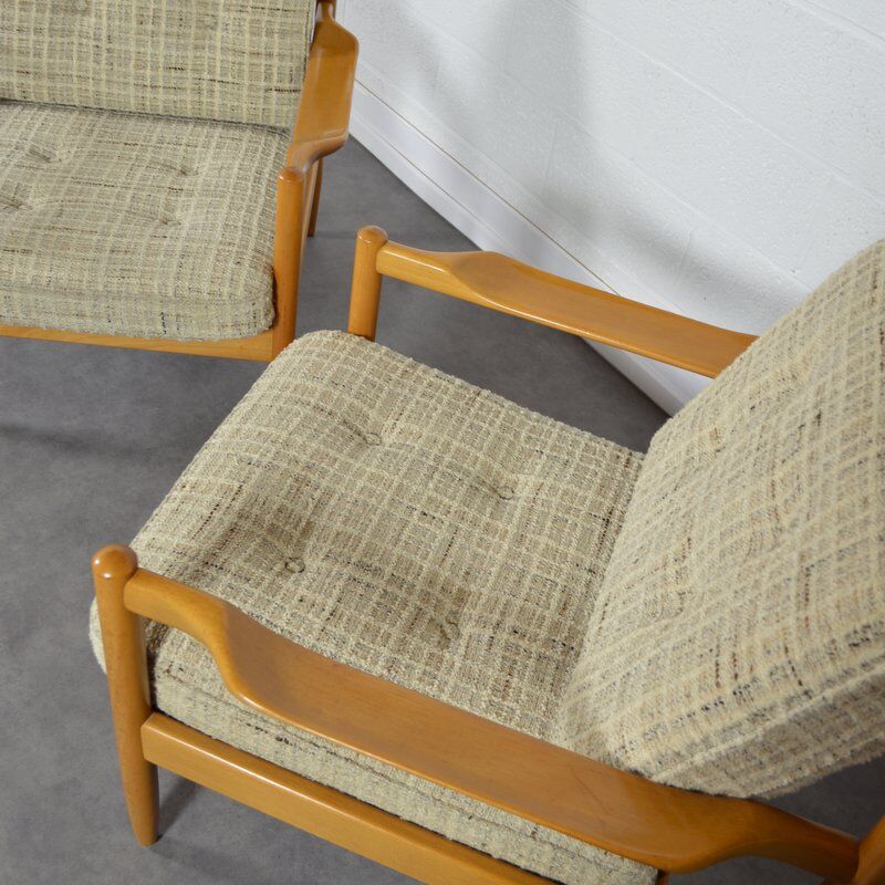 Pair of scandinavian armchairs 1960