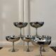 Lot de 6 coupes vintage en inox