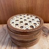 6 under wooden glasses and canning