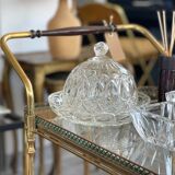 Crystal dish and bell