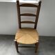 Rustic oak straw chair