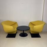 Fauteuils et table basse Ribbo de Pierre Paulin pour Artifort, années 60,