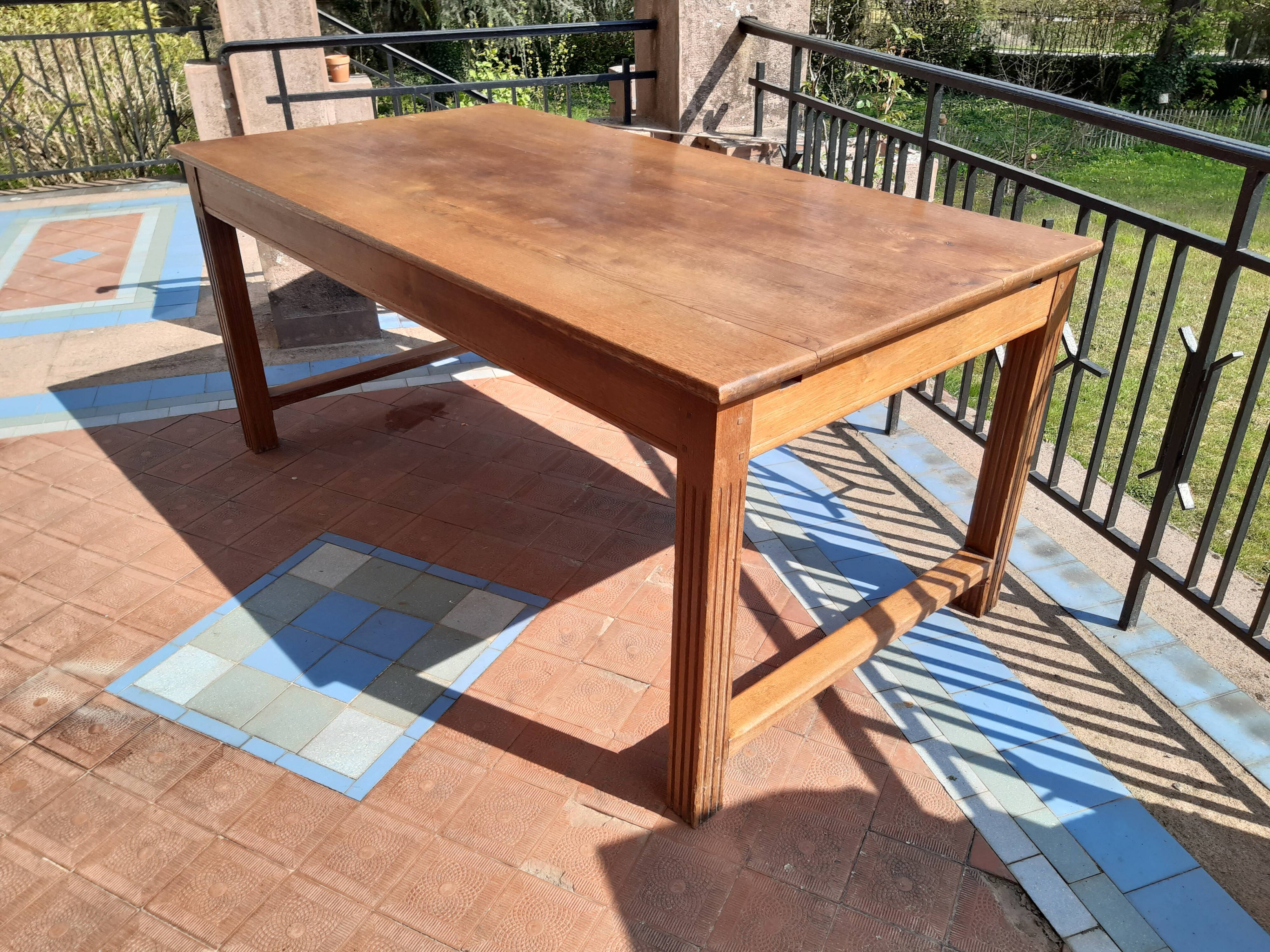 Large oak table circa 1940