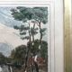 Old watercolour of a hunting scene in its original frame.