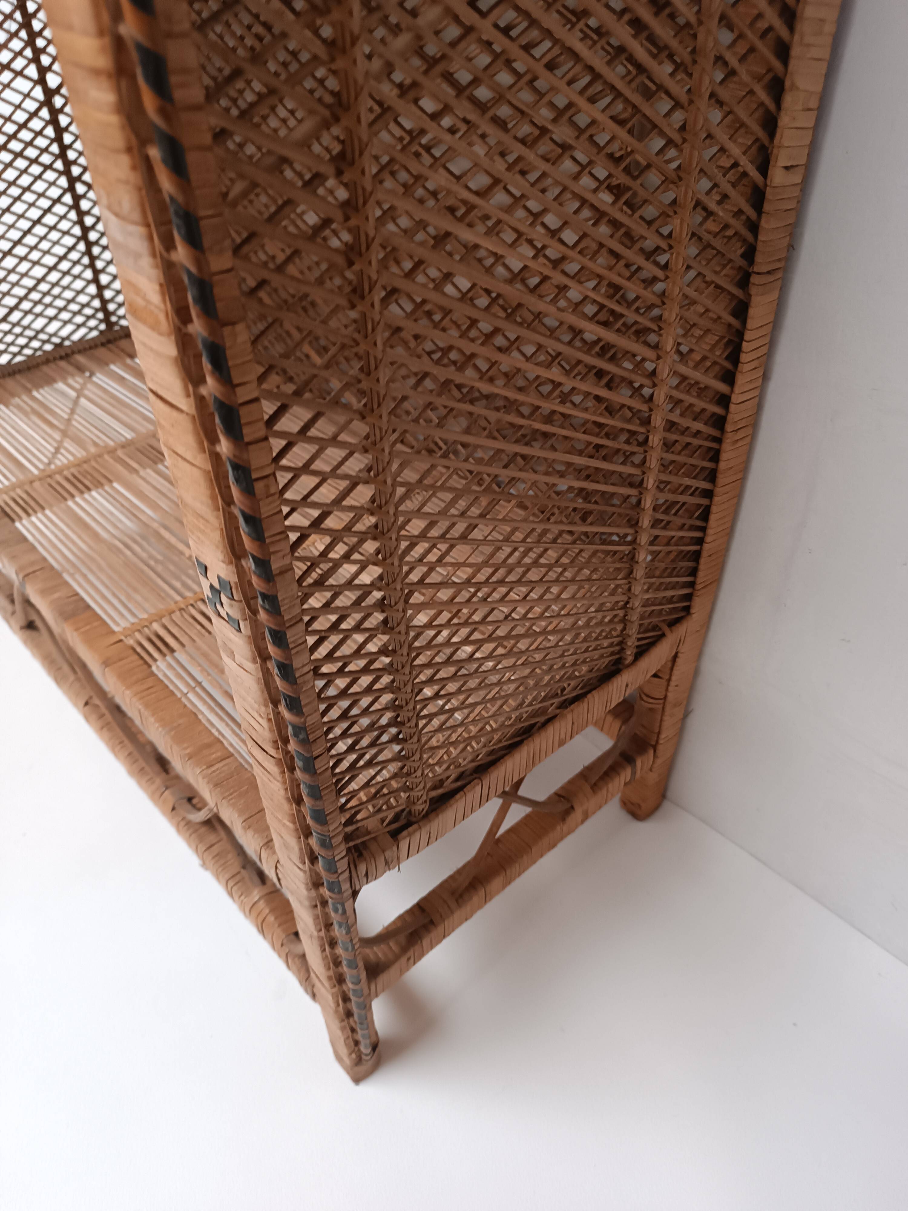 Vintage rattan shelf