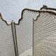 Antique 19th century fireplace screen, 5-panel spark arrester
