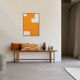 Original abstract painting, Yellow shape Y01