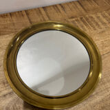 Golden round mirror